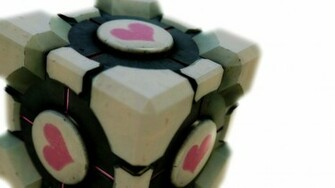 Weighted Companion Cube HD Engaging Wallpaper