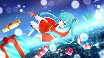 Anime Girls Vocaloid Hatsune Miku Christmas