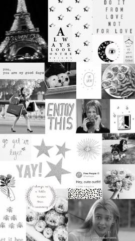Black And White Mood Board Aesthetic