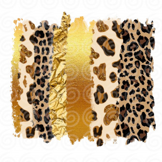 Leopard Print Background Star Glitter Animal Wallpaper