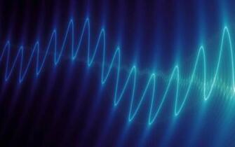 Dual Monitor Screen Blue Wave Wallpaper Wallpapertube