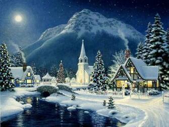 Christmas Village Wallpaper