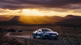 Car Sports Super Nature Landscape Road Clouds Audi R8