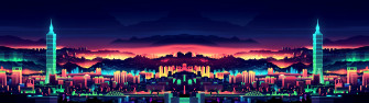 Neon City Wallpaper Versions Included