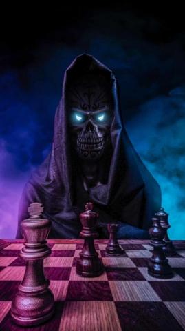 Chess With Satan iPhone Wallpaper