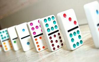 Multi Colored Dominoes Wallpaper Stock