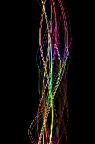 Green And Pink Graphic Lights On Black Background HD Wallpaper