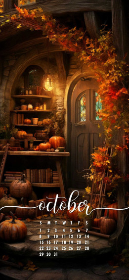 October Calendar Wallpaper