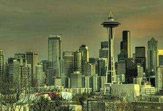 Wallpaper Seattle Usa Washington Skyscrapers Space Needle Desktop