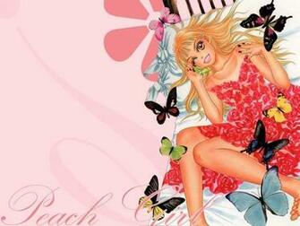 Peach Girl Image Butterflies HD Wallpaper And Background Photos