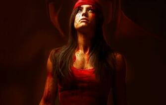 Wallpaper Girl Art Killer Marvel Comics Elektra