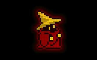 Final Fantasy Simple Background Black Mage Bit Pixel