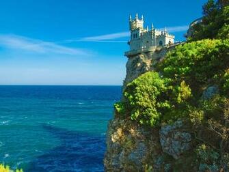 Irish Castle On A Rock Island Computer Wallpaper Desktop Background