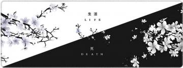 Buy Black White Cherry Blossom Mouse Pad Japanese Sakura Death