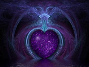 Purple Magic Heart In The Water Wallpaper Gallery Yopriceville