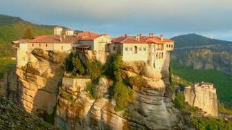 Orthodox Monastery Of The Holy Trinity Meteora Near Town