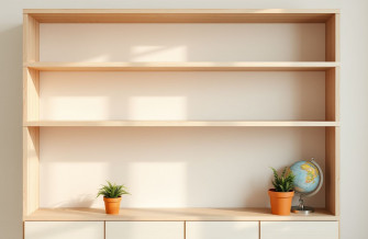 Empty Bookshelf Wallpaper