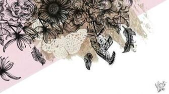 Blush Gold Felicity Ink Hand Drawn Illustrations