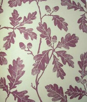 Oakwood Wallpaper Light Sand With Print Of Oak Leaves In