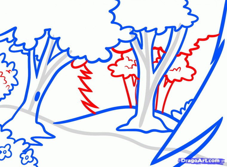 Draw Forests Forest Background Step By Landscapes