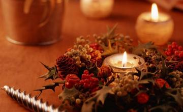 Christmas Wallpaper Lights And Candles