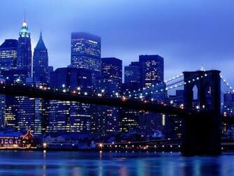 New York Postcard Manhattan Skyline From Brooklyn Wallpaper
