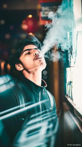 Chainsmoker Neon Reflection Photography 4k Ultra HD Mobile Wallpaper