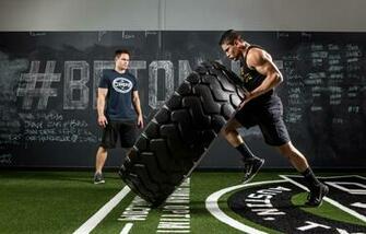 Crossfit Tires Muscle Force Athletes Stock Photos Image