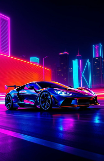 Neon Car Wallpaper