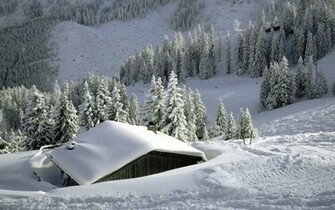 Wallpaper Box Snow Mountains In Winter HD