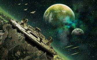 Alien Planet Space Station Wallpaper HD For Desktop
