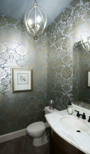 Metallic Damask Wallpaper Design Decor Photos Pictures Ideas