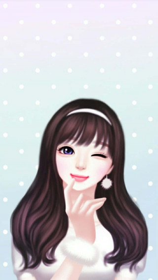 Beautiful Girl Cartoon Wallpaper