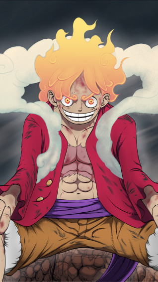 Luffy Sun God Nika Gear One Piece 4k Wallpaper iPhone HD Phone