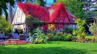 Beautiful Spring Scenes House Desktop Wallpaper And Image
