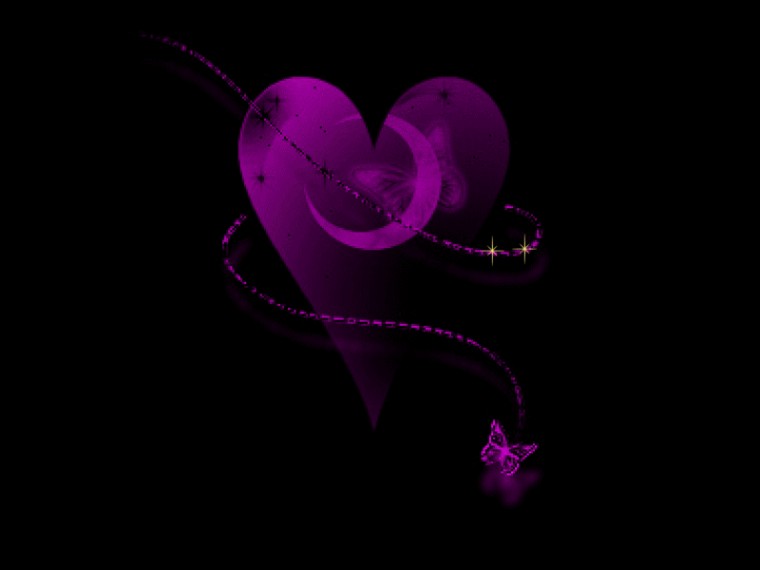 Wallpaper Desk Beautiful Purple Heart