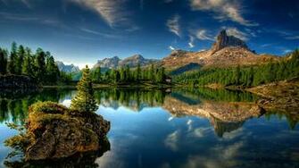 Landscapes Nature Lakes Scene Wallpaper