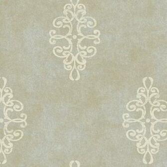 Blue Ironwork Medallion Wallpaper Wall Sticker Outlet