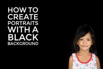 Create Portraits With A Black Background