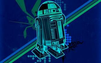 R2d2 Wallpaper Blue Green
