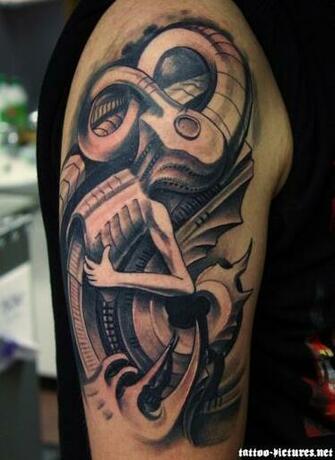 Left Sleeve Biomechanical Tattoo HD Walls Find Wallpaper