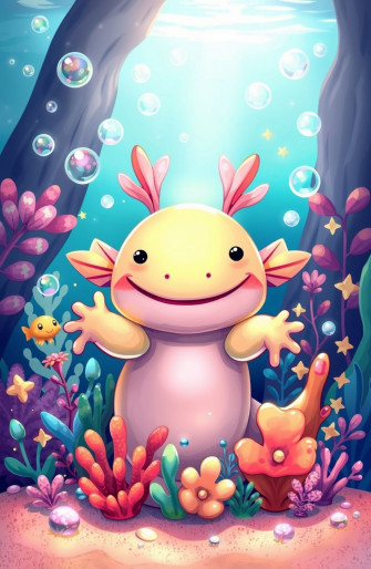 Kawaii Axolotl Wallpaper