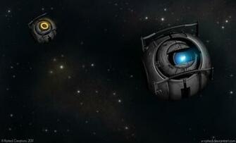 Wallpaper Outer Space Portal Wheatley Core