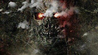 Terminator Salvation Cyborg Cities City Apocalyptic Wallpaper