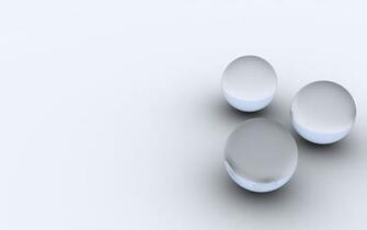 Abstract Minimalistic White Balls Silver Wallpaper Background