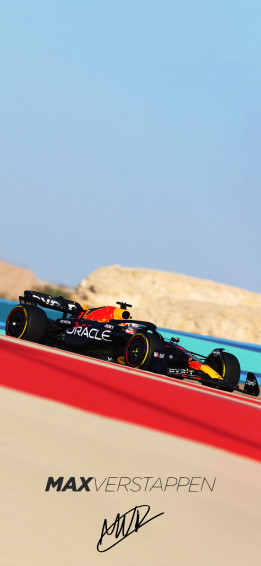 Max Verstappen Bahrain Testing Phone Wallpaper With And