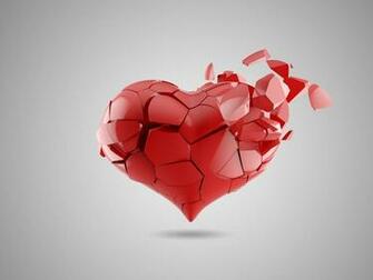 Broken Heart 3d Look Love Wallpaper HD Rocks
