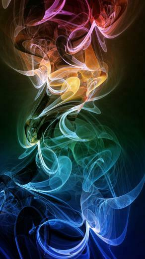 Rainbow Smoke iPhone 5s Wallpaper iPad