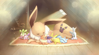 Cute Pikachu And Eevee Wallpaper On