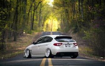 Subaru Impreza Wrx Sti Stance Wheels Road Wallpaper Photos